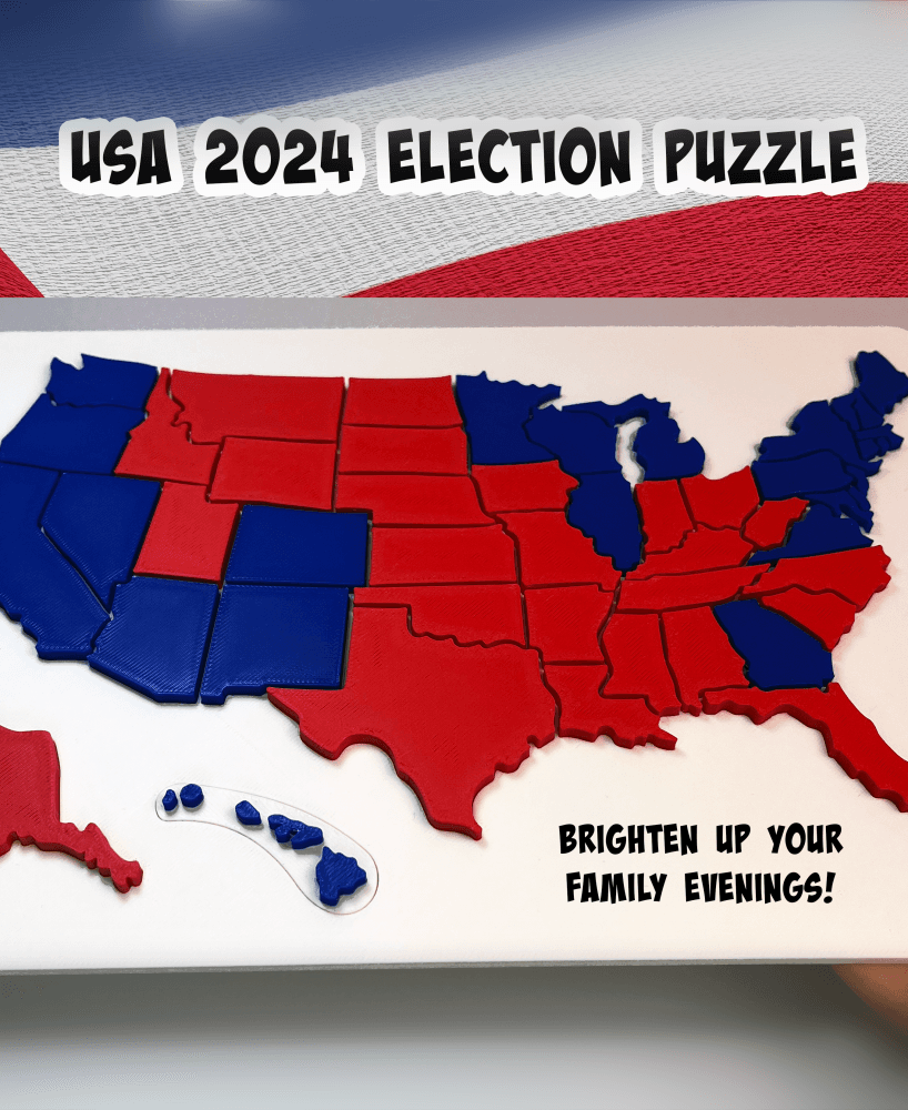 USA 2024 Election Puzzle Game 3d model