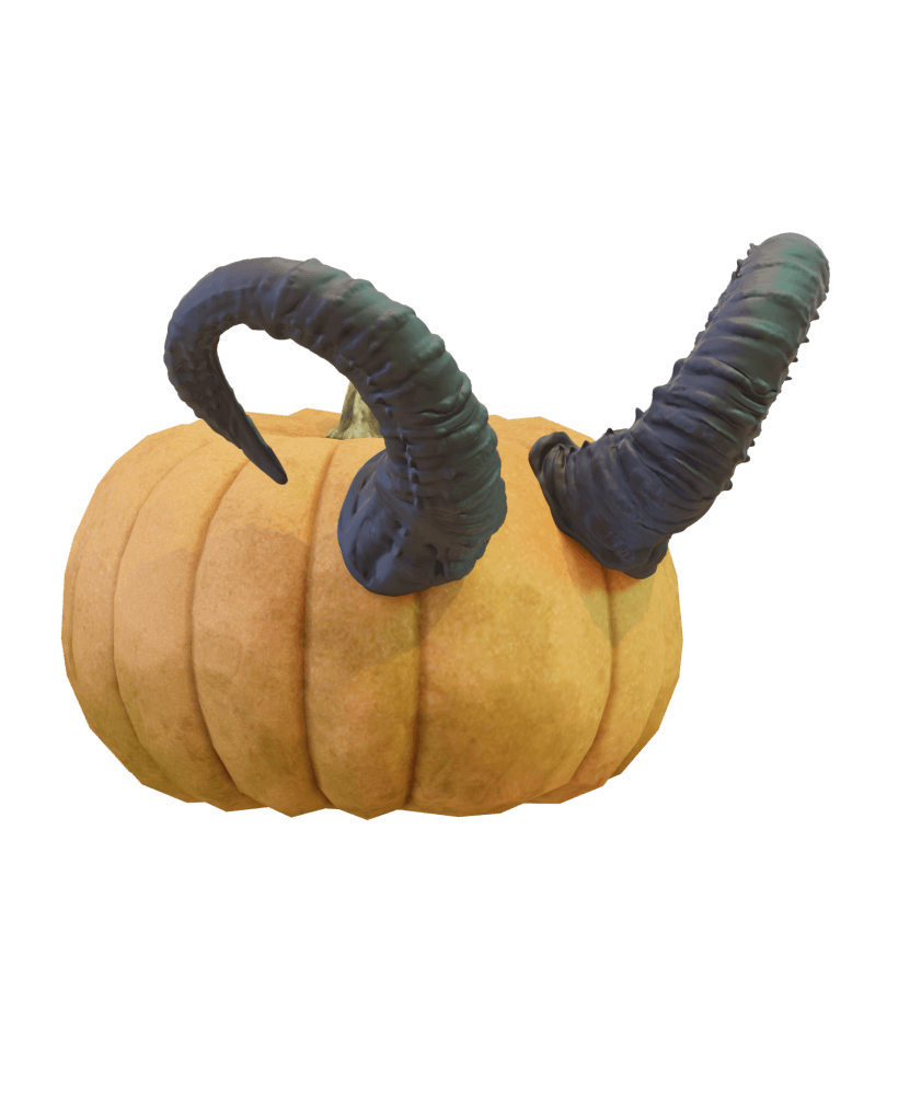 Mr Pumpkin Head Horns 3 3d model