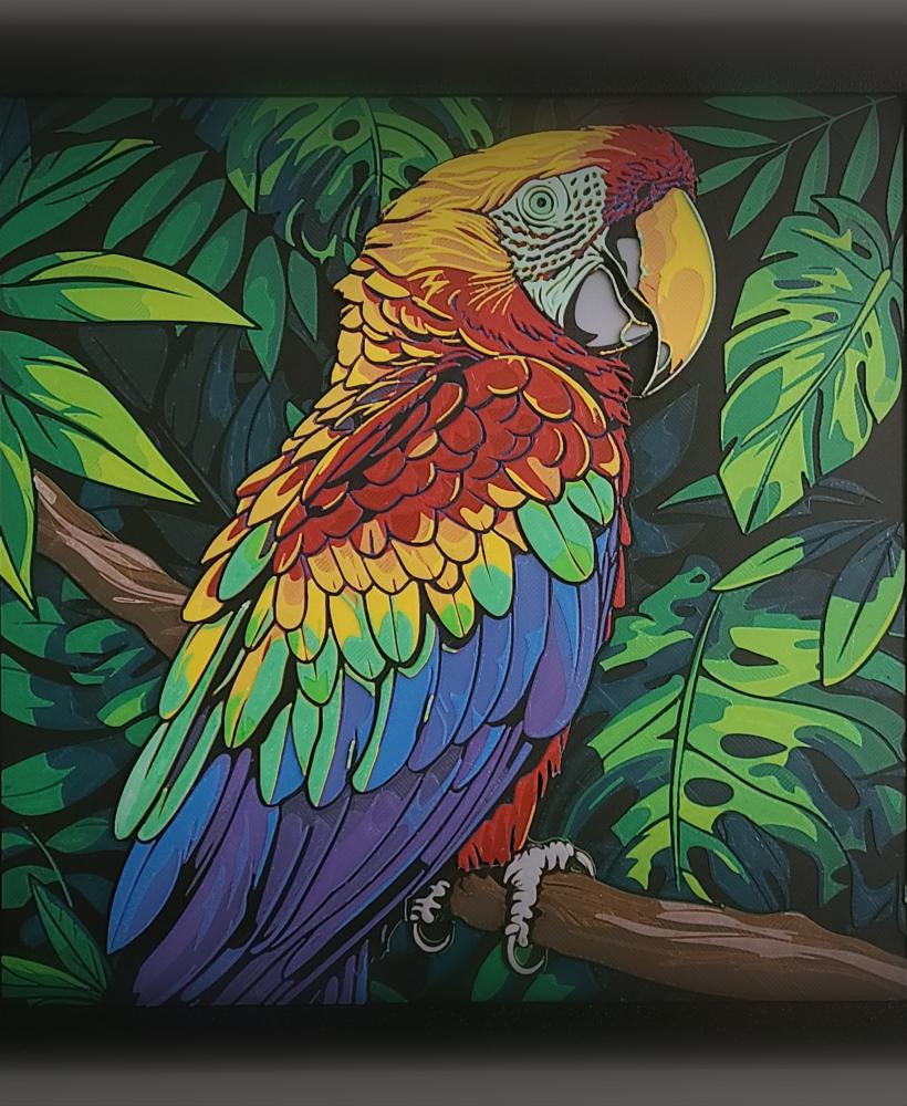 Rainbow Macaw - Filament Painting 3d model