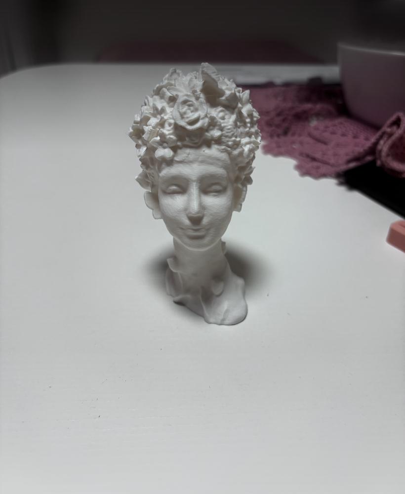 Lady with flower hair bust 3d model