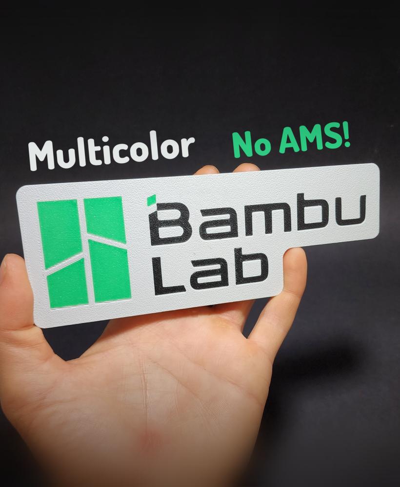 Bambu Lab logo Sign - No AMS Needed! 3d model