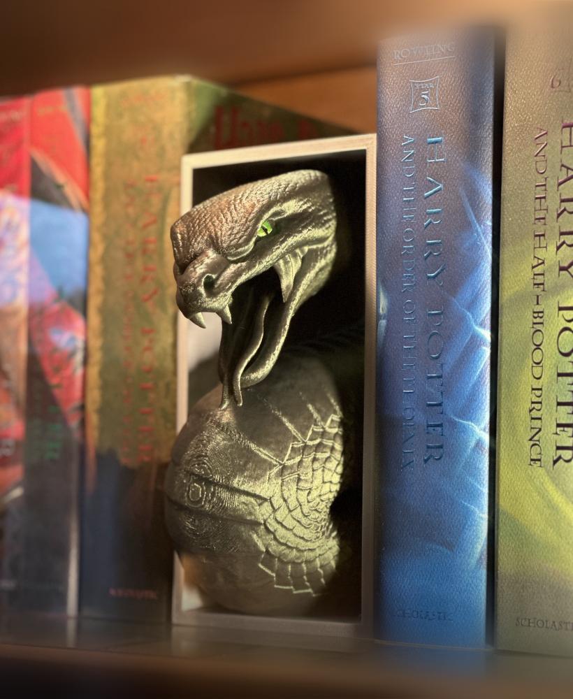 Snake Emerging- Slytherin Inspired Book Nook 3d model