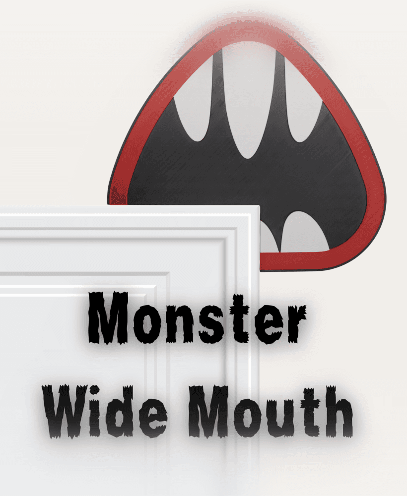 Wide Monster Mouth Door Topper 3d model