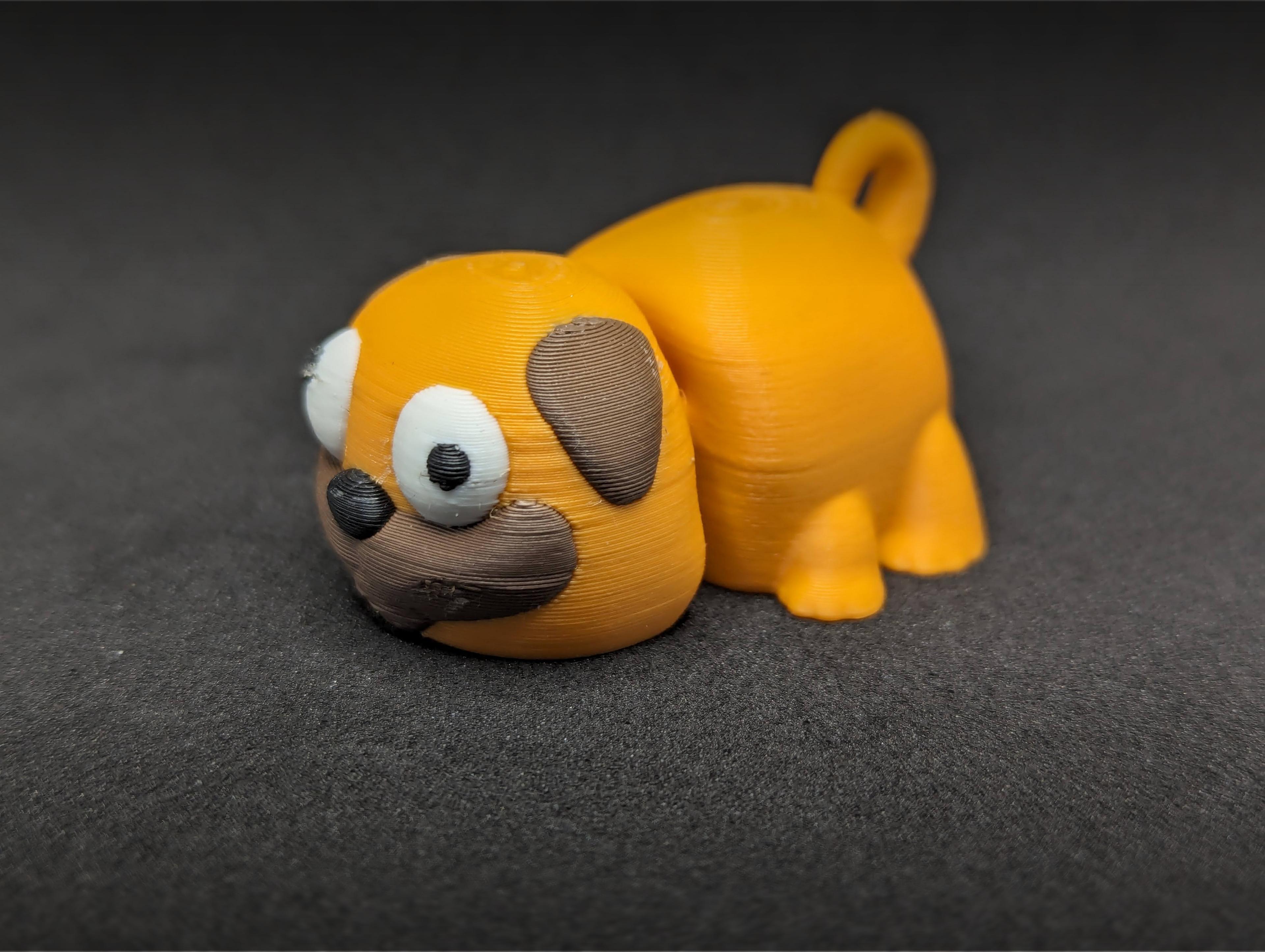 Cute Pug Keychain 3d model