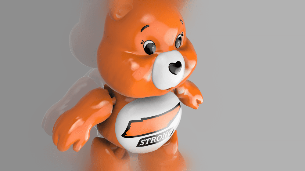 Tennessee Strong Care Bear, Relief, Support Bear for Kids or Raising $$ for Victims 3d model