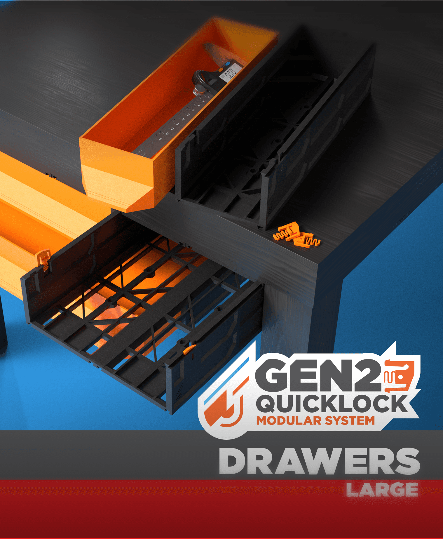 GEN2 Drawers - Large 3d model