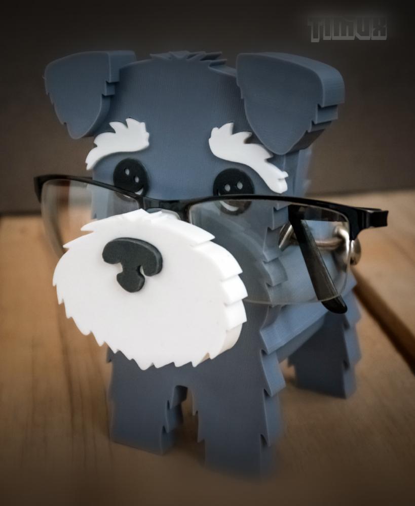 SCHNAUZER GLASSES HOLDER 3d model