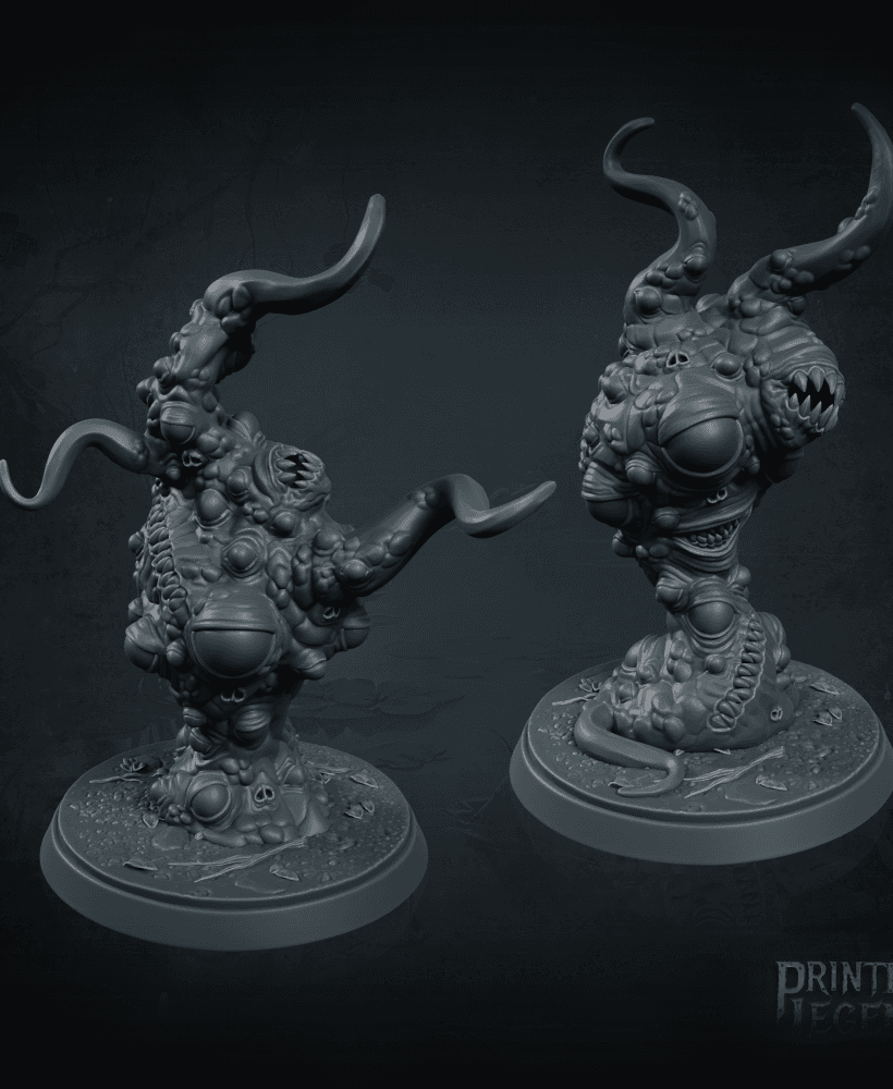 2x Shoggoth Spawns (50mm Bases) 3d model