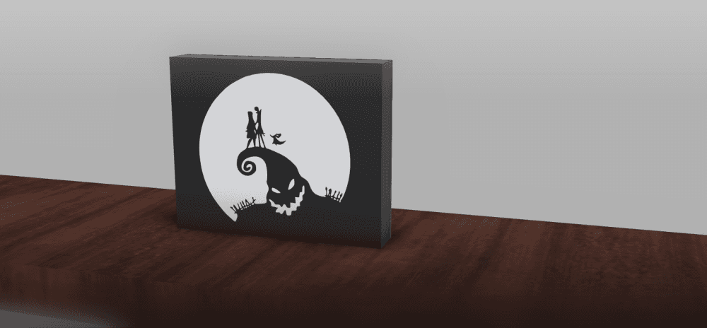 Nightmare Before Christmas Lightbox 3d model