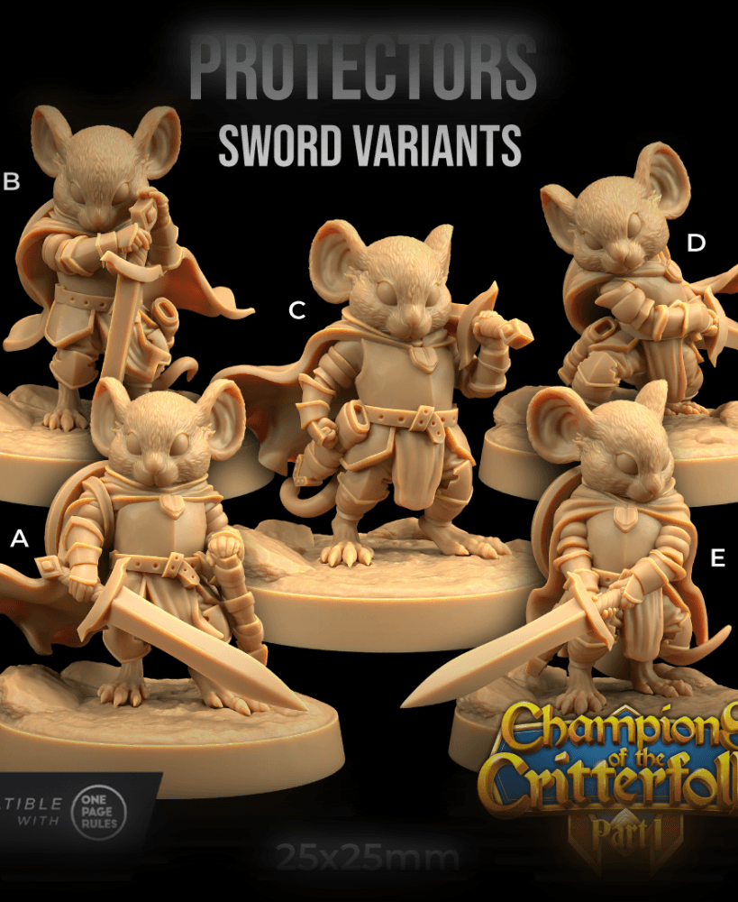 Protectors with Swords 3d model