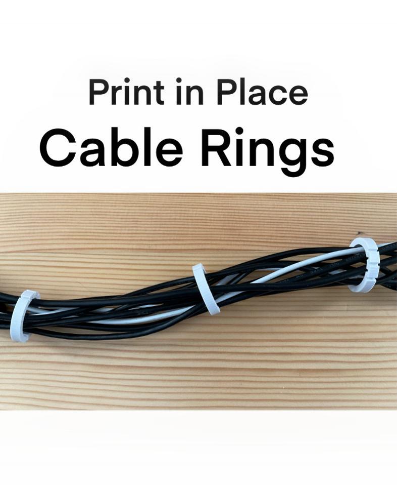 Cable Rings - Print in Place 3d model