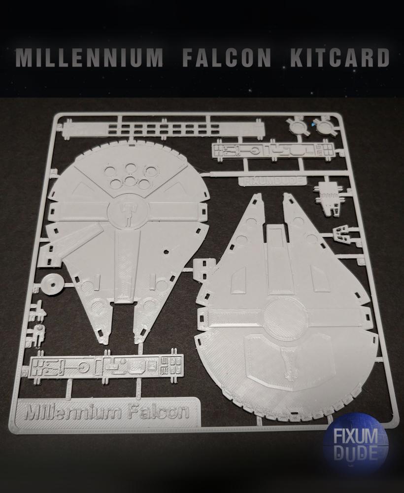 Star Wars Millennium Falcon Kit Card by Fixumdude 3d model