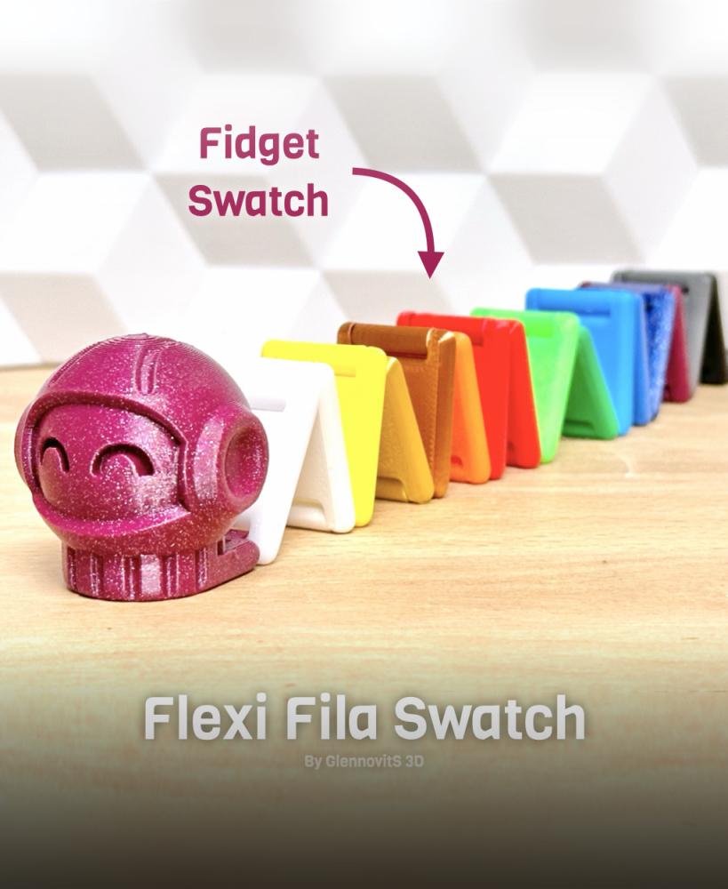 Flexi Fila Swatch (filament samples made fun - flexible calibration) 3d model