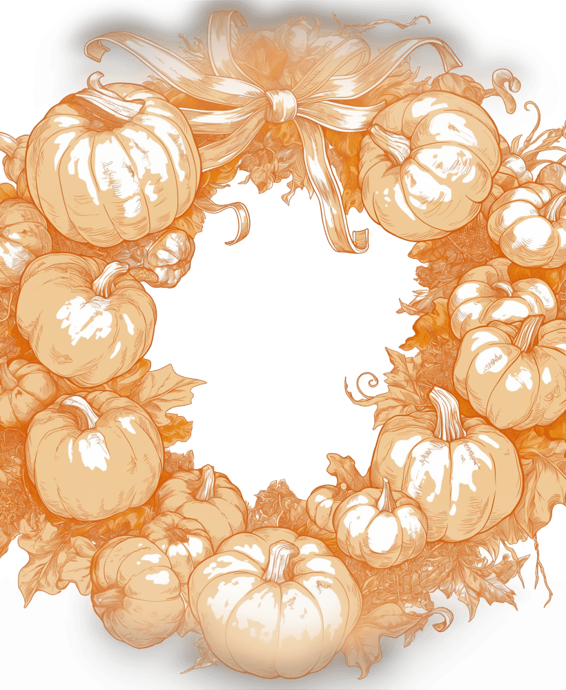 Holiday Pumpkin Wreath 3d model