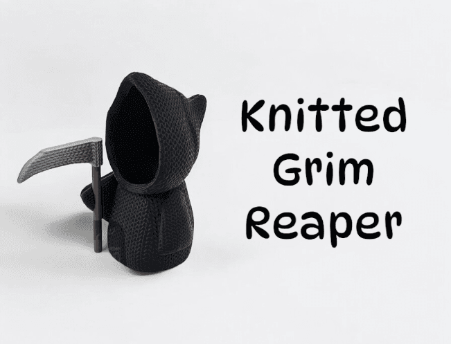 Free for a limited time, the Knitted Grim Reaper!