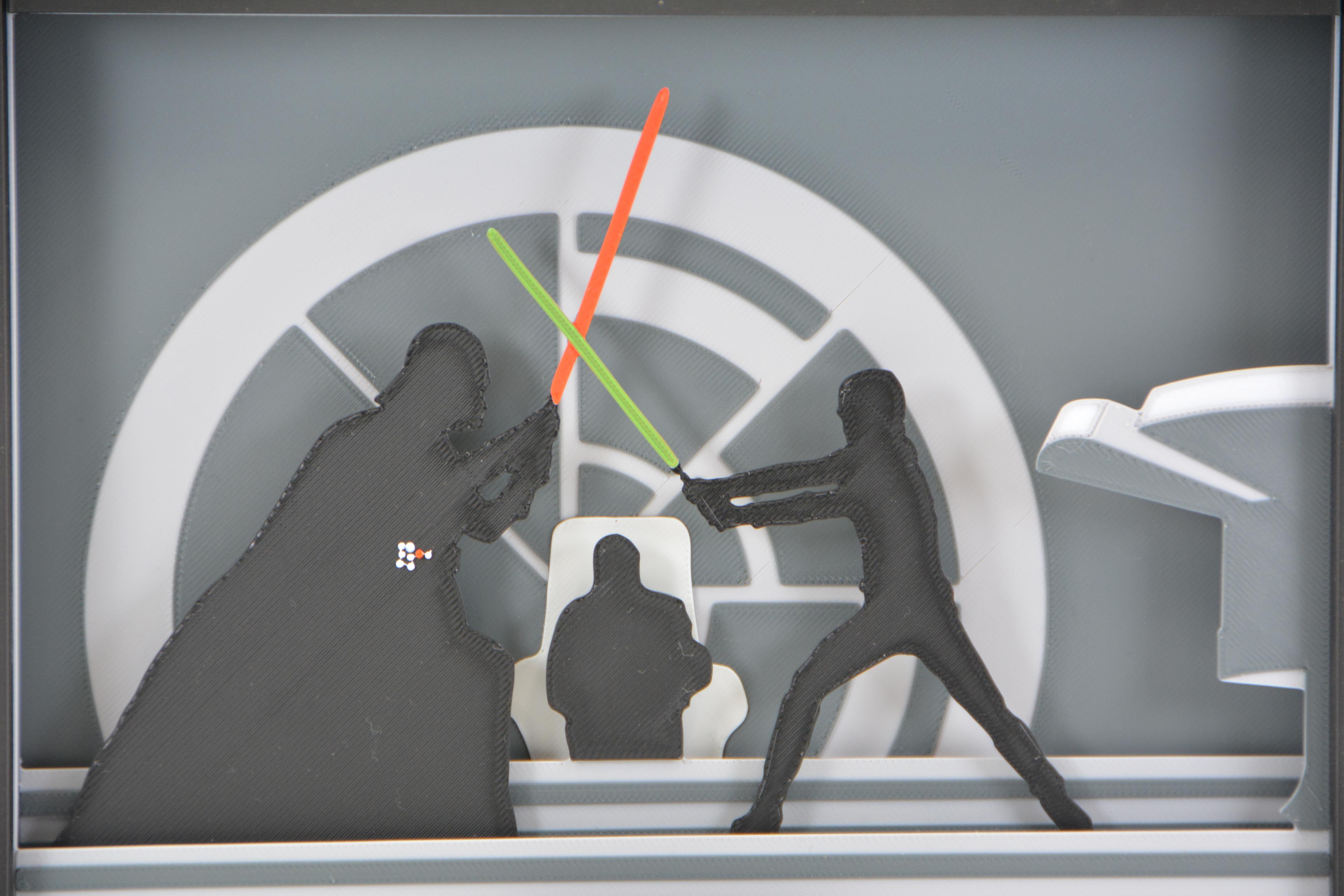 Released Duel on Death Star II Shadow Box