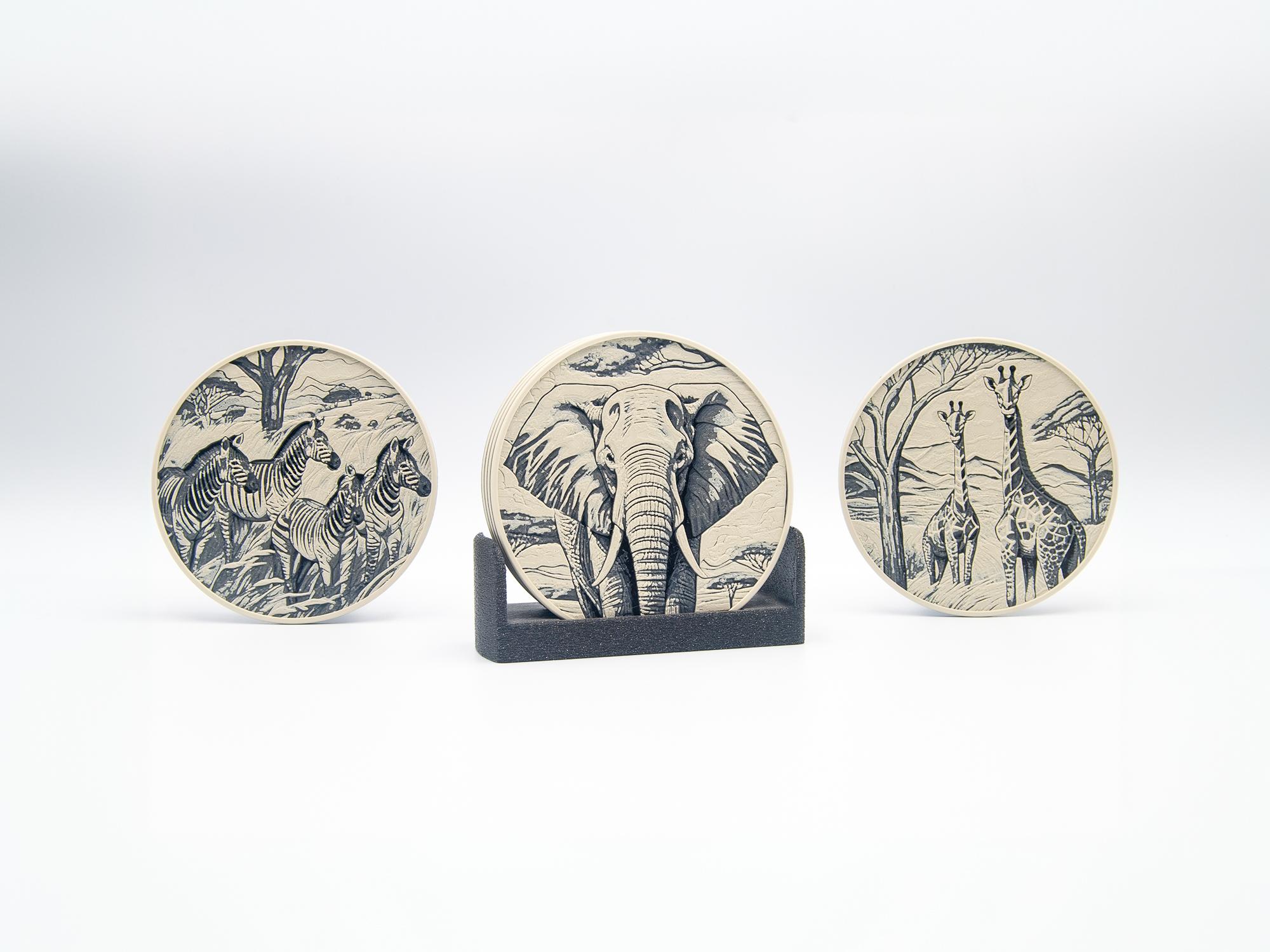 Savanna Wildlife Coasters