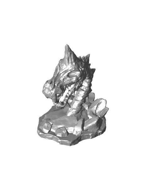 Dragon Skull Bust -(Dracolich) 3d model