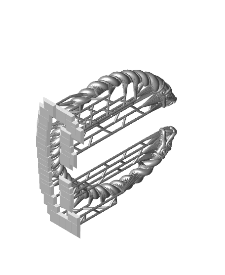 Wolf Head Bracelet 3d model