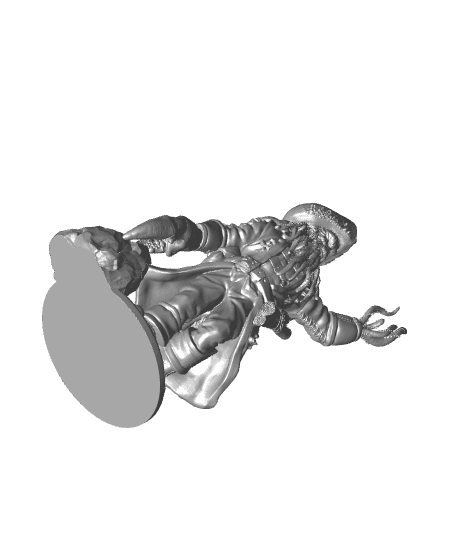 Miniature figure: Captain of the cursed pirates 3d model