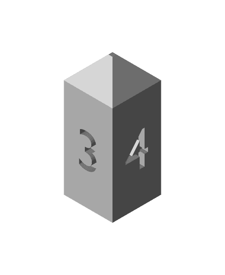 d4 Dice Variants, pack 1 3d model