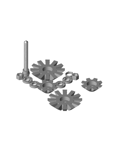 Ender 3 Filament Spool Holder - Fully printable upgrade 3d model