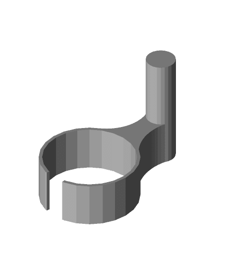 3 inch pipe bracket handle clip 3d model