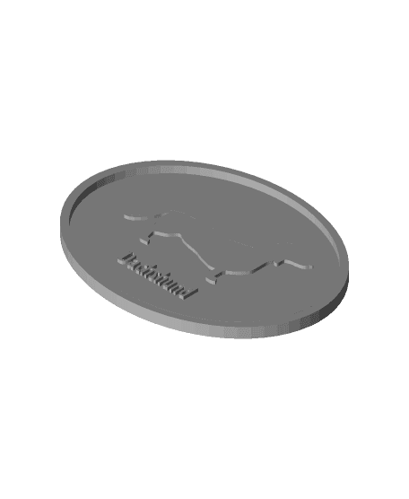 Dachshund Dog Breed Plaque  3d model