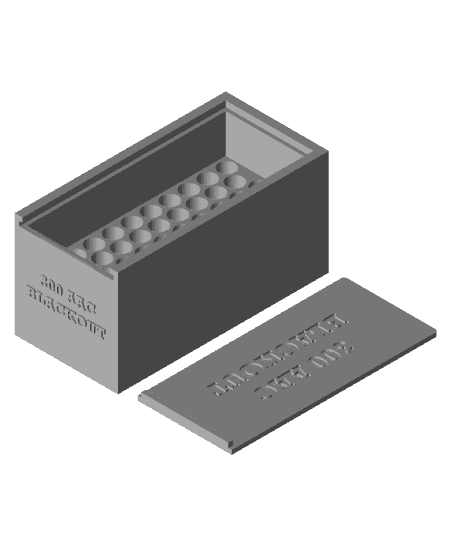 300 Blackout 50 round ammo box 3d model