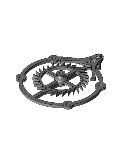 WIP Deadbeat Escapement 3d model