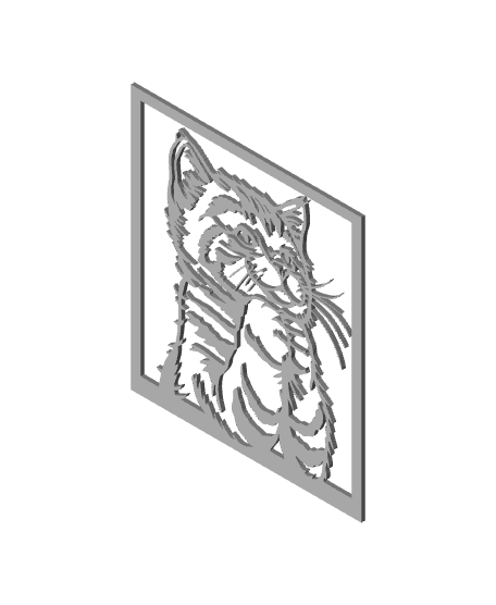 Cute Kitten wall art Kitty wall decor Praying Cat decoration 3d model