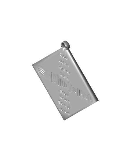 Road 96 Keychain. 3d model