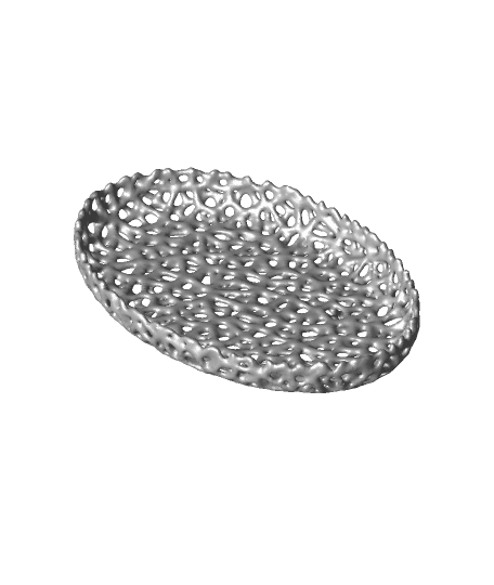 Oval Voronoi dish 3d model