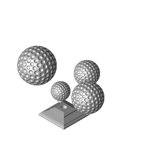 Screw Post Cap Golf ball top 3d model