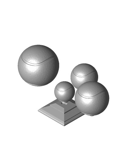 Screw Post Cap Tennis ball top 3d model