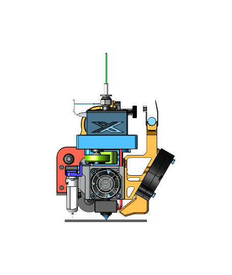 SMuFF - DDE (Orbiter) mount with integrated Filament-Cutter for Ender-3 3d model