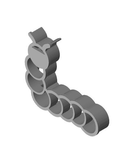 Caterpillar Cookie Cutter, Biscuit Cutter 3d model