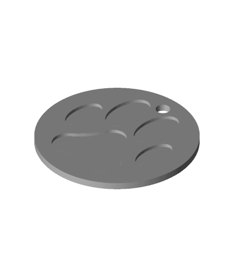 DOG PAWN KEYCHAIN 3d model