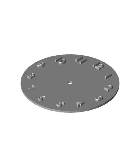 Generic clock face 3d model