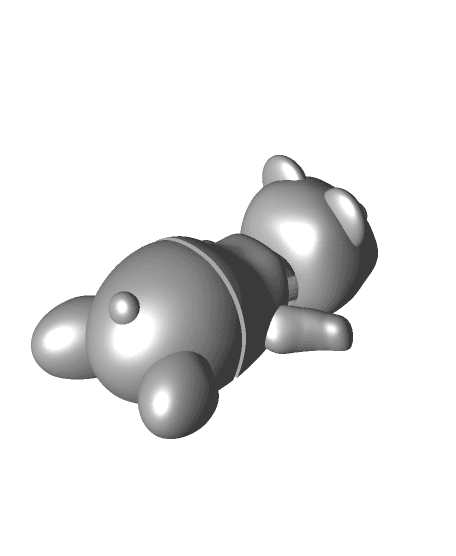 mini articulated polar bear 3d model