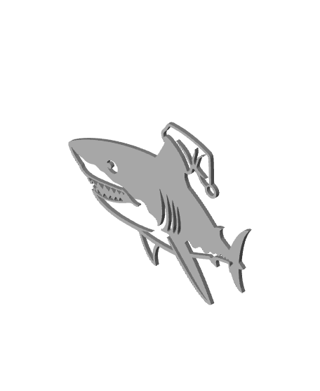 Christmas Shark wall art Christmas wall decor 2d shark decoration 3d model