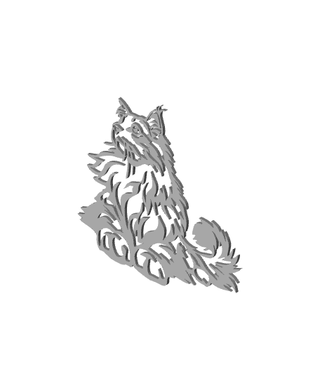 maine coon wall art cat wall decor kitty decoration 3d model