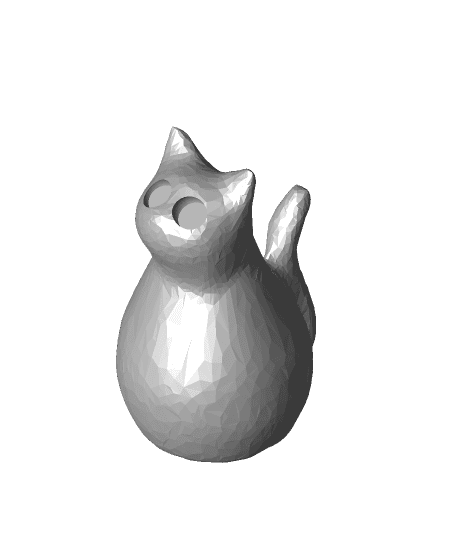 Little Cat (separate push-in-place eyes) 3d model