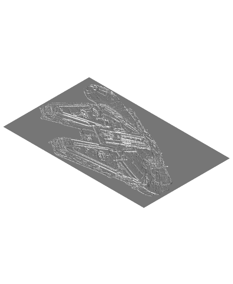 millennium falcon (Filament Painting) 3d model