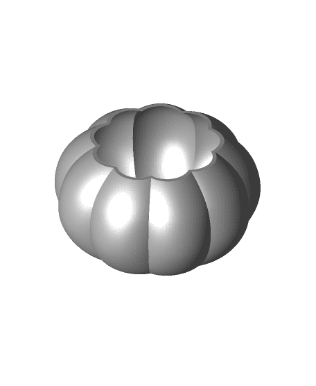 Blank pumkin tealight holder 3d model