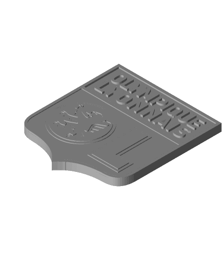 Olympique Lyonnais (Lyon) coaster or plaque 3d model