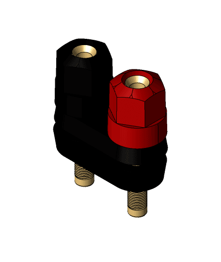 Banana Plug Panel Mount 3d model