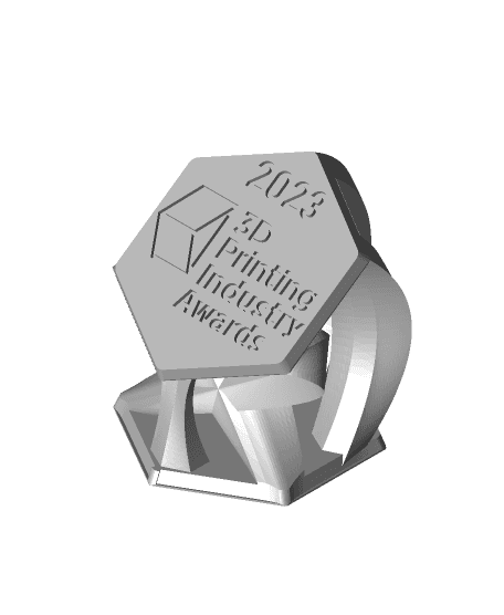 3DPI Trophy Submission - Tilted Hexagon 3d model