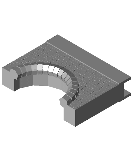 Stone Arch (Customizable) 3d model