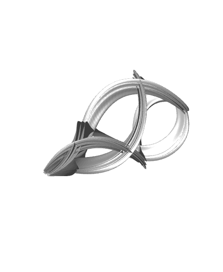 Elegant Double-Spiral Christmas Ornament 3d model